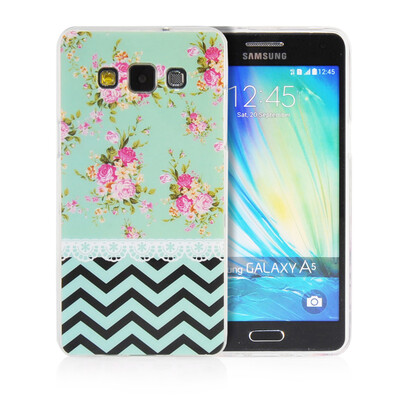 

MOONCASE Flowers Soft Flexible Silicone Gel TPU Skin Shell Back ЧЕХОЛ ДЛЯ Samsung Galaxy A5