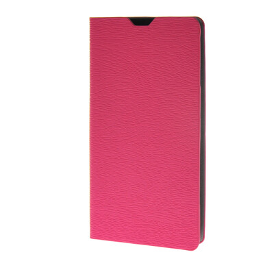 

MOONCASE Leather Side Flip Wallet Card Holder Stand Shell Pouch ЧЕХОЛ ДЛЯ LG Magna Hot pink