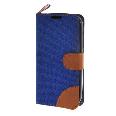 

MOONCASE Alcatel One Touch POP C5 , Leather Flip Card Holder Pouch Stand Back ЧЕХОЛ ДЛЯ Alcatel One Touch POP C5 Dark blue
