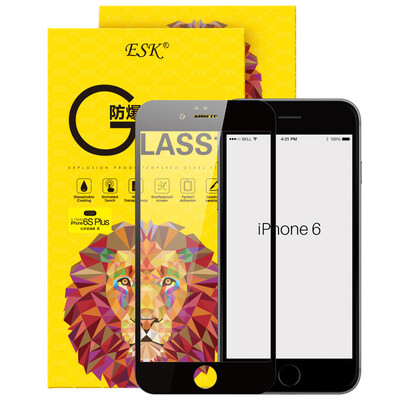 

ESK iPhone6 ​​/ 6с Plus стали мембраны Apple, 6 / 6с Plus взрывозащищенные стеклянная пленка 0.15mm высокой четкости полноэкранного защита мобильного телефона пленка JM110- черный
