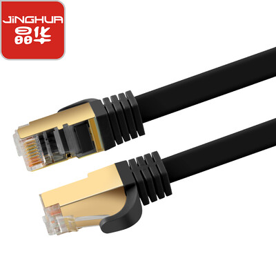 

Jinghua JH 2500 six types of flat network cable CAT6 cable high-speed stable without drop high-speed router broadband cable computer network finished home black 1 m