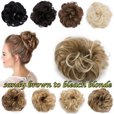 

10 Colors Fashion Women Hair Pieces Messy Hair Scrunchie Fake Hair Bun Extensions Wigs