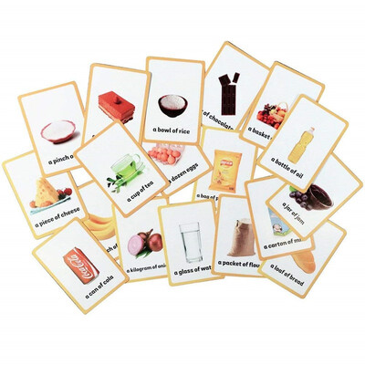 

33 pc-Food Flash Cards-English word learning card&pocket size flash card for Preschool children-English Vocabulary Cards