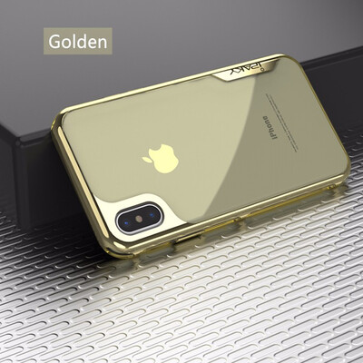 

Anti Knock Case For Apple iPhone X Case Luxury Plating PC Frame Soft Back Cover For iPhone 10 X Phone Cases