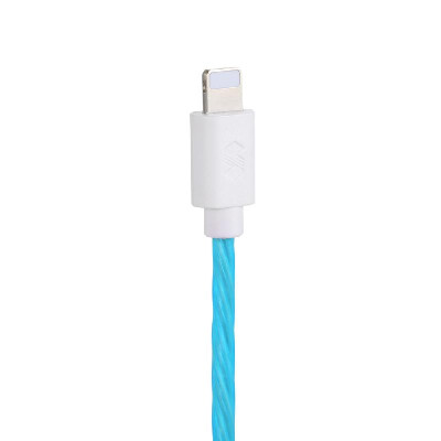 

USB Cable 3ft Fast Charging Cables Wire with LED Flashlight Visible Glow Flowing Date Cord for iPhone