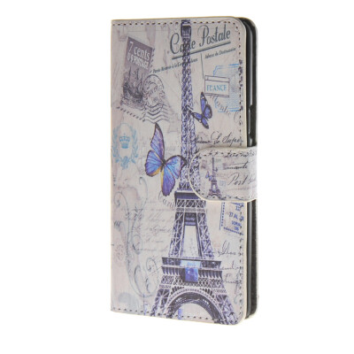 

MOONCASE Eiffel Tower Leather Wallet Flip Card Slot Holster Pouch Stand Shell Back Case Cover for Samsung Galaxy A5