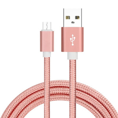 

Fast Charging Cable Nylon Braided Wire Cord Metal Sync USB Cables Data Sync USB Charger for Samsung Galaxy Huawei Xiaomi Android
