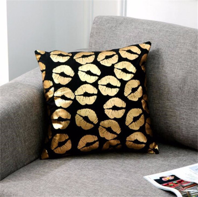 

Nordic Design Geometric Pattern Bronzing Gold Cushion Decorative Pillow Home Decor Sofa Throw Pillow