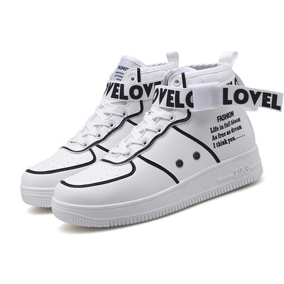 

2018 Korean version of the trend of shoes autumn new high-top shoes youth casual shoes increased canvas tide shoes net red shoes