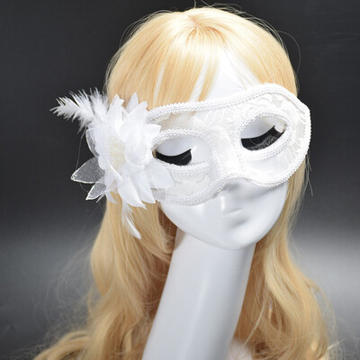 

Mask ball mask transparent lace mask side with lily mask beauty eye mask multi color