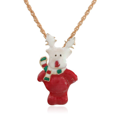 

Bear Christmas Theme Sweater Chain Pendant Necklace Santa Claus