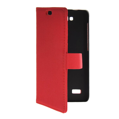 

MOONCASE Slim Leather Side Flip Wallet Card Slot Pouch with Kickstand Shell Back чехол для Huawei Honor Holly Red