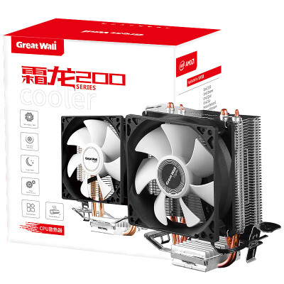 

Great Wall Great Wall Frost Dragon 200 CPU Radiator multi-platform support AM42 heat pipe 9CM fan with silicone grease