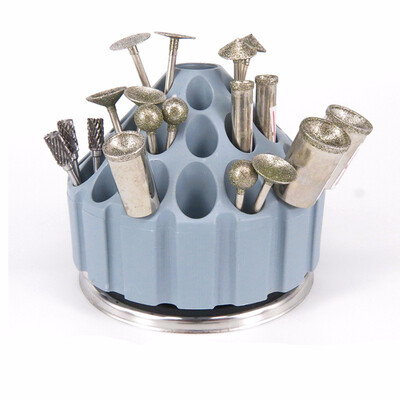 

360 degree rotary engraving tool grinding head grinding needle storage box stainless steel base 35 hole grinding tool organizer