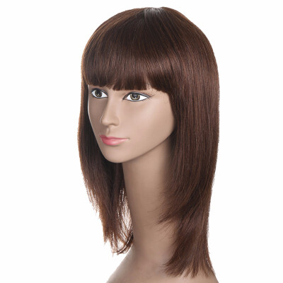 

9A Brown Color Lace Front Human Hair Wigs for Women Short Bob Brazilian Virgin Hair Wigs with Baby Hair 130 Density Lace Wigs