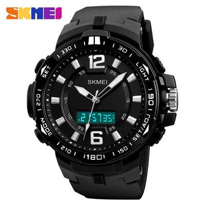 

SKMEI big dial For men sport watch Waterproof Chronograph Clear alarm clock Watch with double scoreboard Relogio Masculino 1273