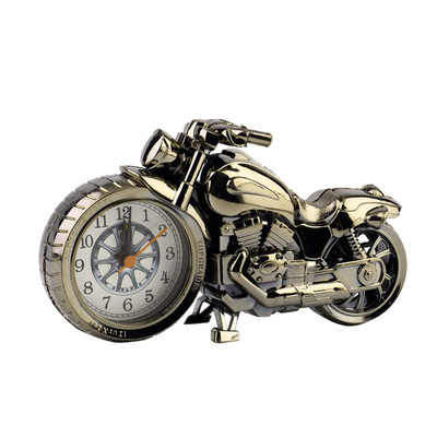 

Motorcycle Motorbike Pattern Alarm Clock Creative Home Birthday Gift Cool Clock