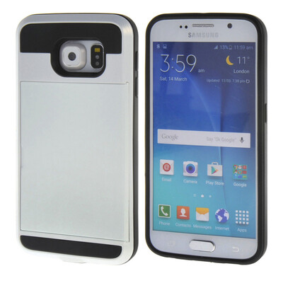 

MOONCASE ЧЕХОЛ ДЛЯ Samsung Galaxy S6 Soft Silicone Gel TPU Skin With Card Holder Protective White