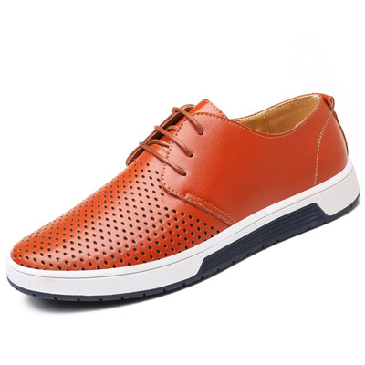 

JUQI Business Men Oxford Genuine Leather Shoes