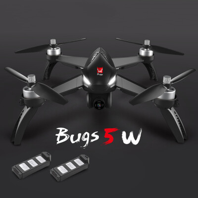 

MJX Bugs 5W 1080P 5G Wifi FPV Camera GPS Positioning Altitude Hold RC Drone Quadcopter Black 2 Batteries