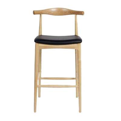 

Hot sale commercial furniture solid wooden tall bar chair