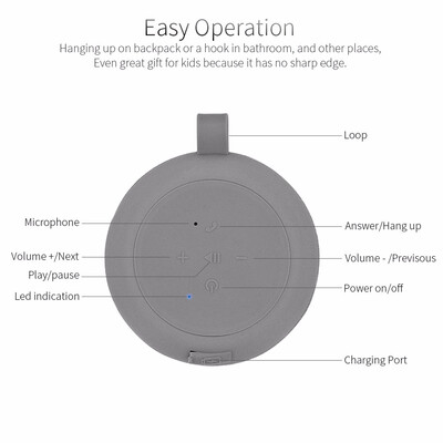 

DiPRO Acoustics Portable Mini Outdoor Wireless Bluetooth Cloth Speaker with Hanging Hook