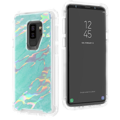 

MOONCASE Samsung Galaxy S9 Marble Laser Phone Case Series - Light Green