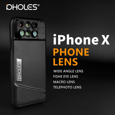 

For iPhone X phone lens wide-angle macro fisheye phone external professional lens