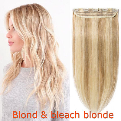 

16-24inch Human Hair 34 Full Head 1 Piece 5 Clips Long Thick Soft Silky Straight for Women Beauty