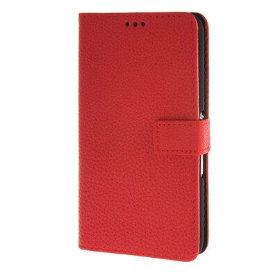 

MOONCASE Sony Xperia Е4 чехол Лич Слот кожи Кожа карт бумажника сальто Кронштейн задней стороны обложки красный