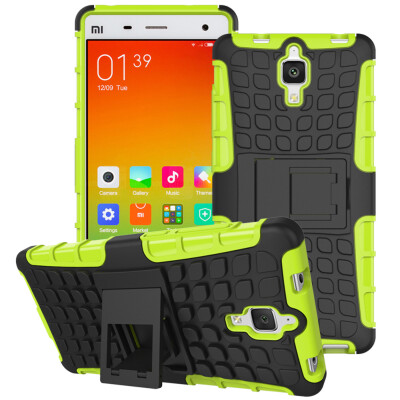 

MOONCASE Tire Texture Hybrid Kickstand PC+TPU Full Rugged Protective 2 IN 1 Case Cover For Xiaomi 4 M4 MI4