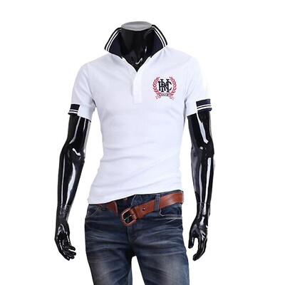 

Zogaa New Mens Polo Shirt Fashion Slim Embroidery All-matching