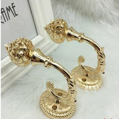 

2pcs European hollow Crystal Ball curtain holder Wall TieBack Hanger hook Curtain Accessories home decor