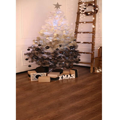

Xmas Tree Xmas ladder Photo Backdrop 57FT Vinyl Fabric Cloth Digital Printing Photo Background st-566