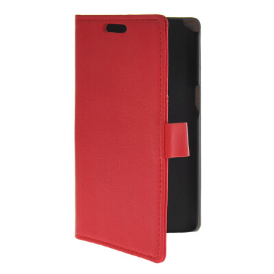 

MOONCASE Slim Leather Side Flip Wallet Card Holder Pouch with Kickstand Shell Back Case Cover for LG G Pro Lite D686 Red