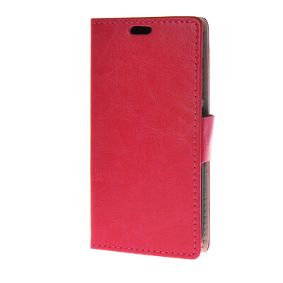 

MOONCASE Leather Wallet Flip Card Slot Pouch with Kickstand Shell Back Case Cover for Huawei Ascend Y520 Hot pink