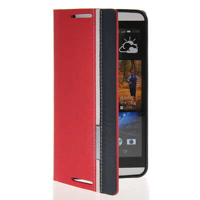 

MOONCASE Business style Leather Side Flip Wallet Card Slot Pouch Stand Back чехол для HTC Desire 816 Red