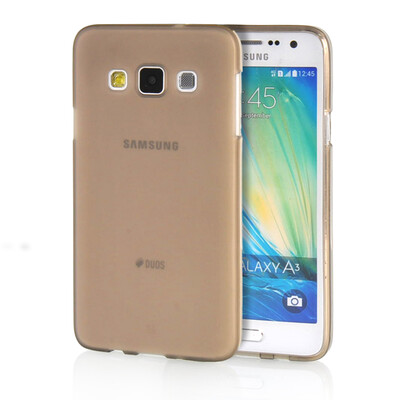 

MOONCASE Transparent Soft Flexible Silicone Gel TPU Skin Shell Back ЧЕХОЛ ДЛЯ Samsung Galaxy A3 Grey