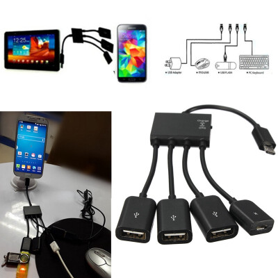 

4 Port Micro USB Power Charging OTG Hub Cable Connector Spliter for Smartphone Computer Tablet PC