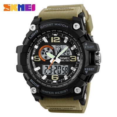 

SKMEI Sports Watch For Men Fashion Multifunctional Chronograph Digital Quartz Watch with Double Display