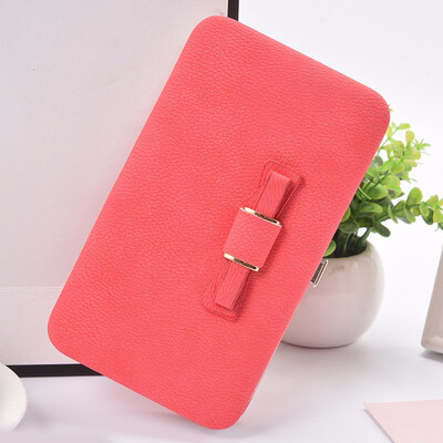 

Korean fashion ladies long wallet lovely bow tie mobile phone bag student handbag