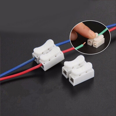 

20pcs push type quick connection terminal two wire connector flame retardant plastic alloy steel material end terminal