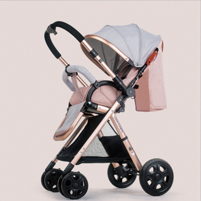 

High view baby strollers can sit or lie down portable folding four-wheel trolleys baby strollers in both directions baby strollers