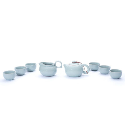 

Ge ware sky-blue beauty Xishi shaped teaset