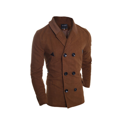 

Zogaa New Men Wind Coat Knitting Patchwork