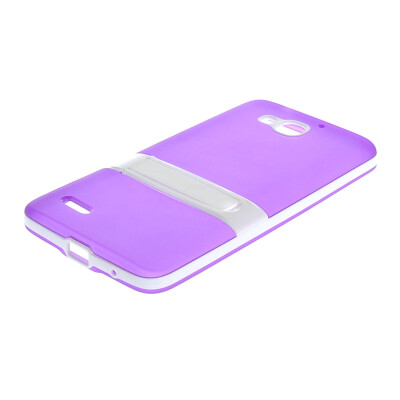 

MOONCASE Huawei 3X Case Jelly color Silicone Gel TPU Skin Slim With Stand Back Case Cover for Huawei Honor 3X G750 Purple