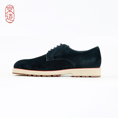 

JZAO Mens business casual shoes Mens suede leather desert shoes with Tibetan blue 40