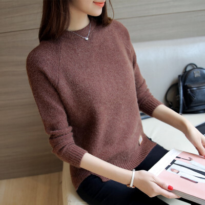 

2018 Women Sweaters Autumn Winter Long Sleeve Pull Female Solid Pullover Female Casual Knitted Sweater