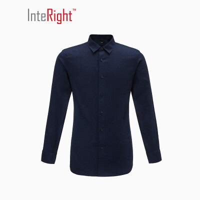 

INTERIGHT Mens Imitation Knitted Net Color Casual Shirt Long Sleeve Navy 39