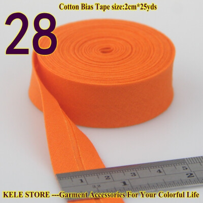 

Cotton bias tape bias binding fold tape size 20mm2cm 34" 25yds various color solid color DIY handmade sewing material